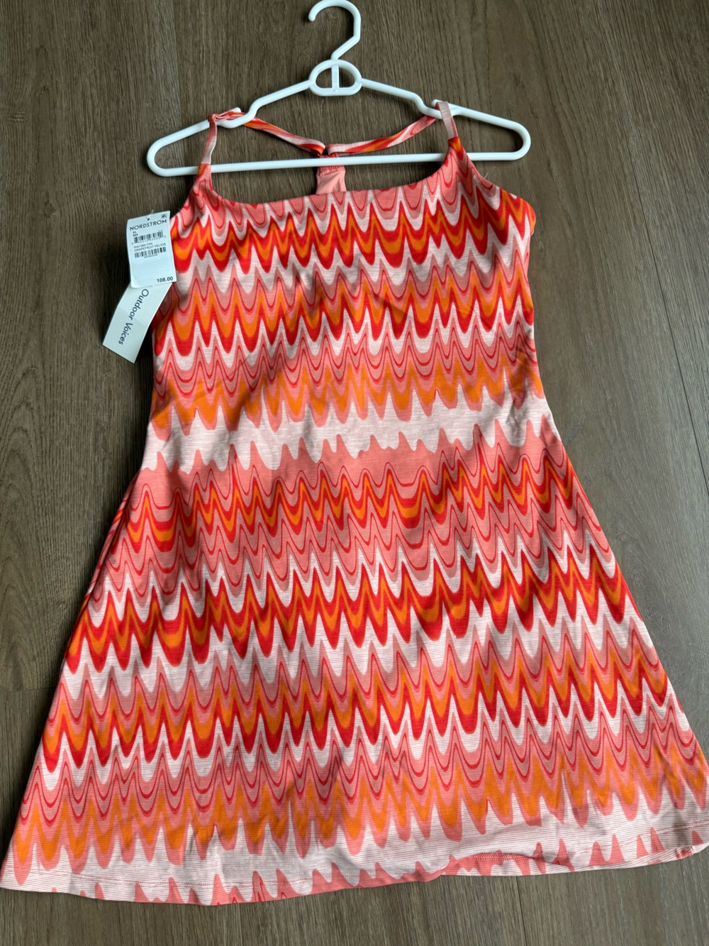Swimming dress  grapefruit & Orange Chevron-Pattern Sundress. Run smaller